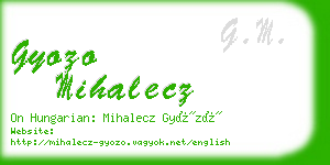 gyozo mihalecz business card